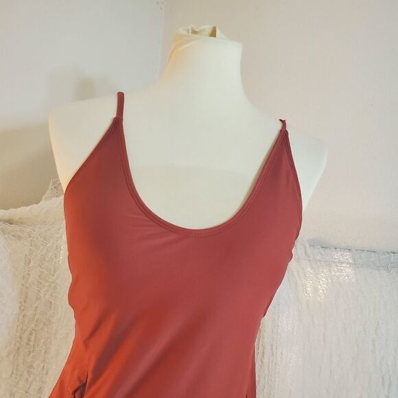 Xhilaration Orange Cut Out One Piece Swimsuit Size Large - Picture 6 of 11